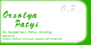 orsolya patyi business card